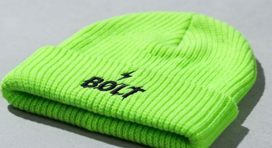 Bolt Beanie - Neon — detail view