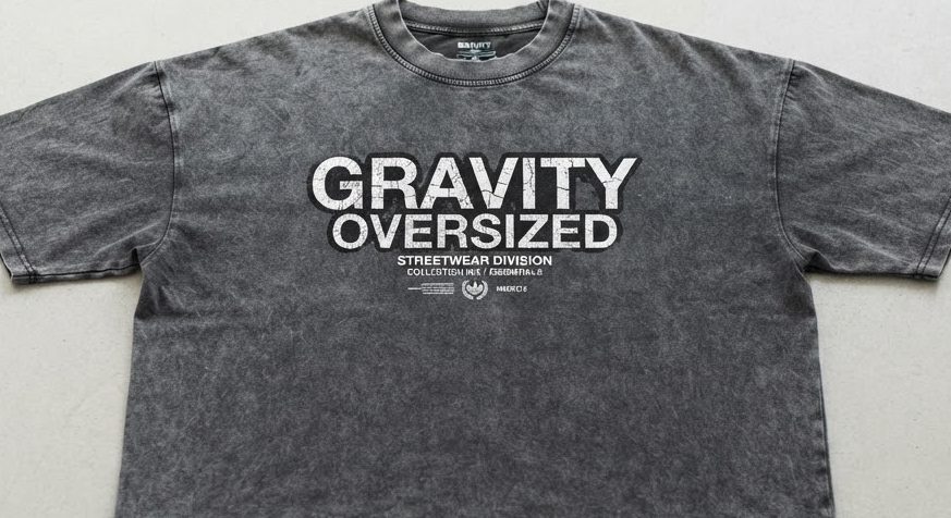 Gravity Oversized Tee — detail view